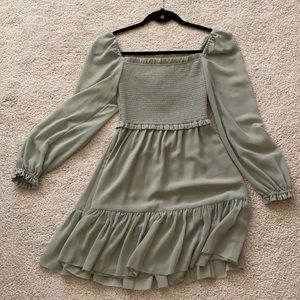 Aritzia Tempest dress in silver sage green NWT